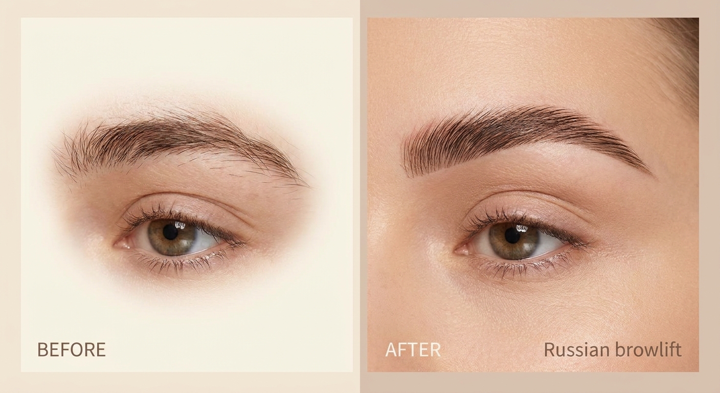 Avant / Après Browlift russe